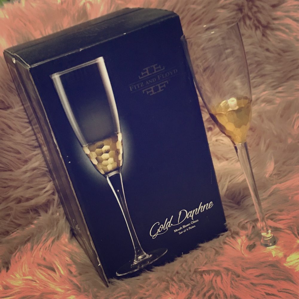 Mouth Blown Champagne Glasses